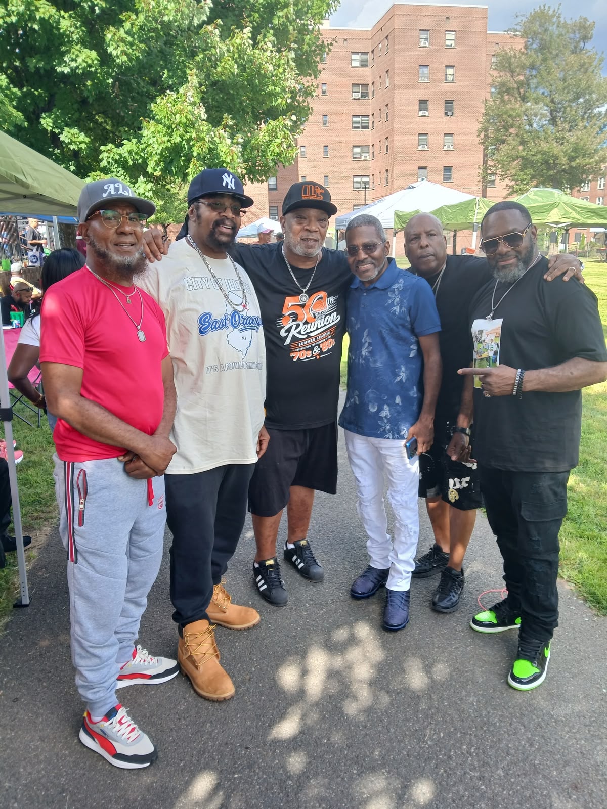 Abdur Ali with friends at a Rowley Park cookout
